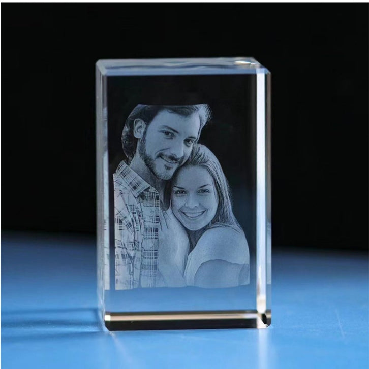 Custom 3D Crystal K9  Laser Engraved Art Decor & Unique Gift